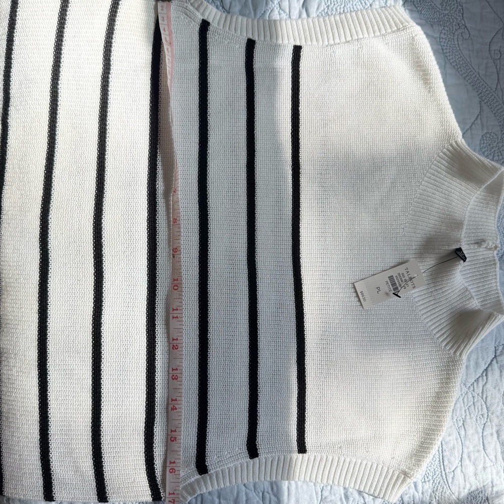 Talbots Cream Ribbed Sweater - Picture 7 of 9